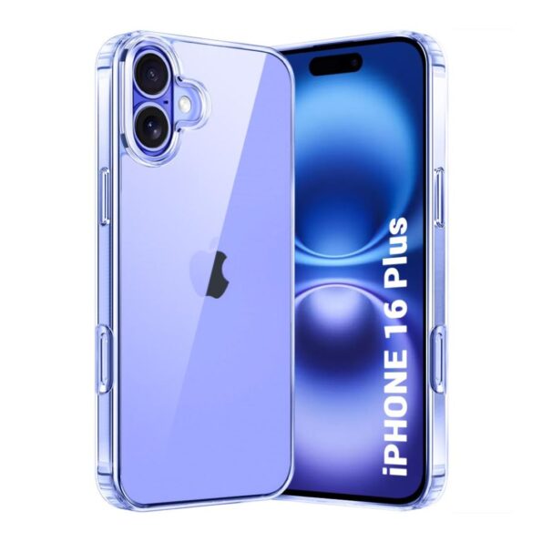 Ultra-Hybrid Crystal Clear Back Case Cover for iPhone 16 Plus